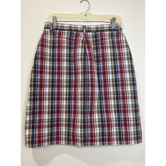 Eddie Bauer Vintage 100% Cotton Plaid Short Skirt Y2K Preppy Comfy Size 10 Tall - Picture 7 of 10